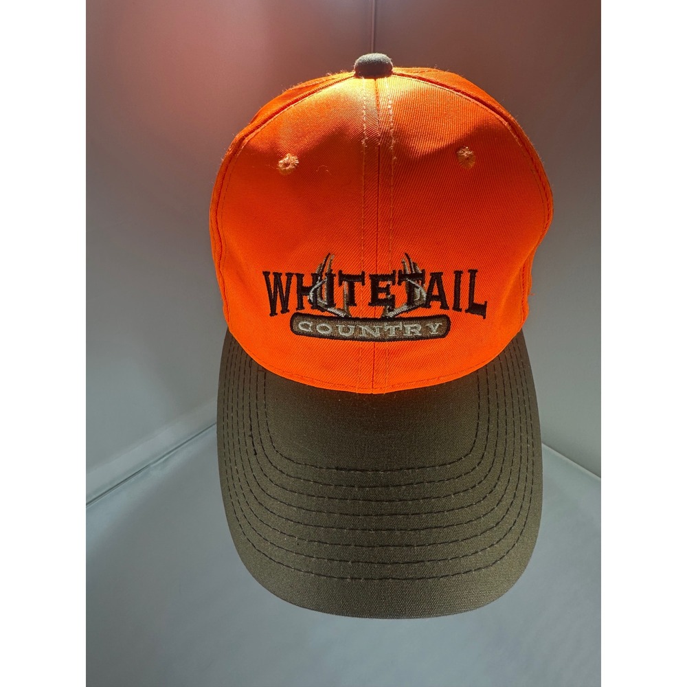Outdoor Cap Whitetail Country Hunting Hat Blaze Orange Olive Brown Adjustable